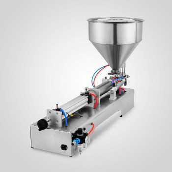 LSP-1000 Llenadora Dosificadora Volumétrica Neumática Semi-Automática de Piston con Tolva de Productos Líquidos, Viscosos y Pastosos [100-1000ml]